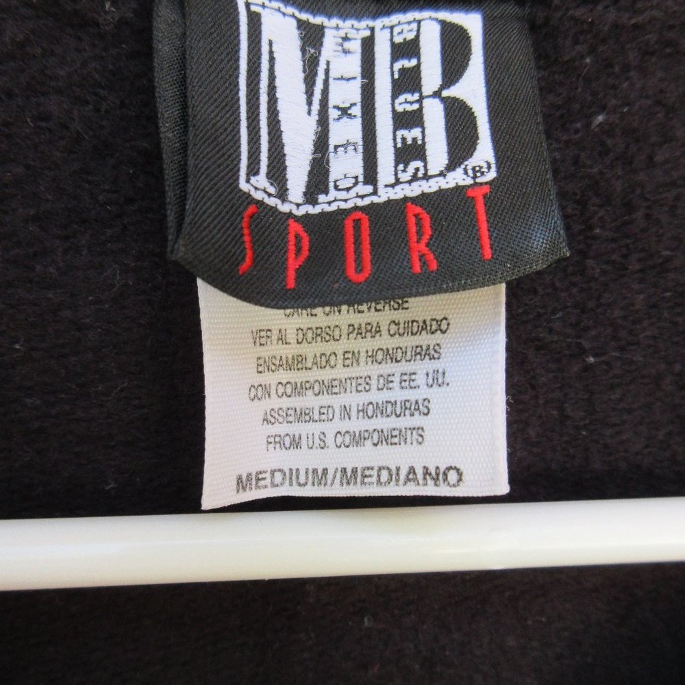 MIXED BLUES SPORT Black Cropped Sweatshirt Medium - Picture 3 of 4
